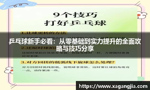 乒乓球新手必看：从零基础到实力提升的全面攻略与技巧分享