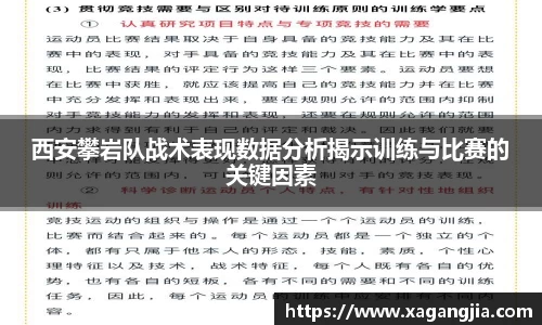 西安攀岩队战术表现数据分析揭示训练与比赛的关键因素